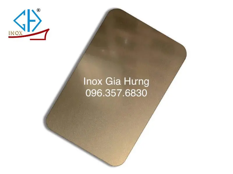 tấm inox vân cát vàng