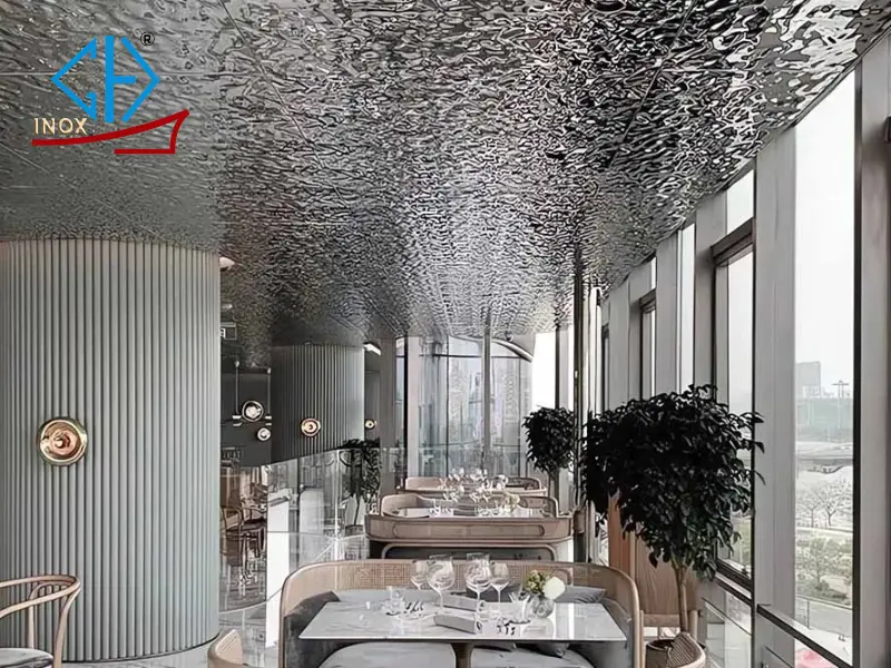 Inox sóng nước trắng