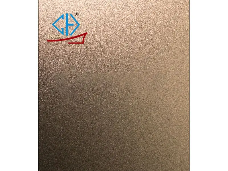 tấm inox vân cát vàng