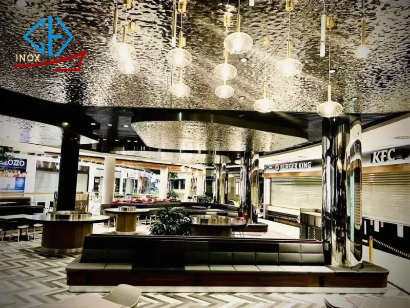 tấm inox ốp trần