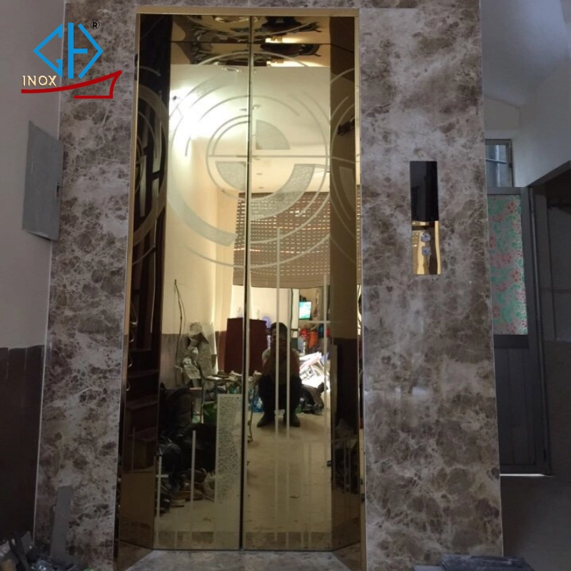 Tấm inox gương hoa văn bán nguyệt trong việc nâng tầm đẳng cấp công trình