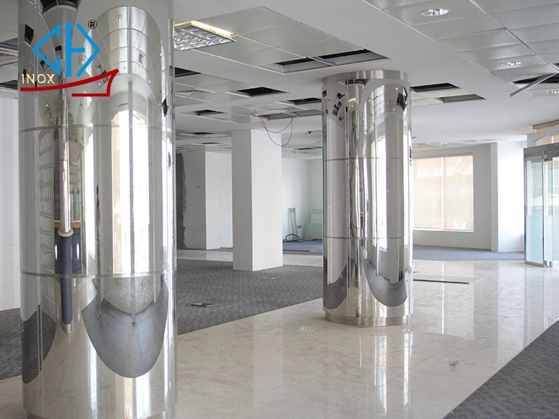 Kỹ thuật và quy trình thi công inox gương  ốp cột chuyên nghiệp