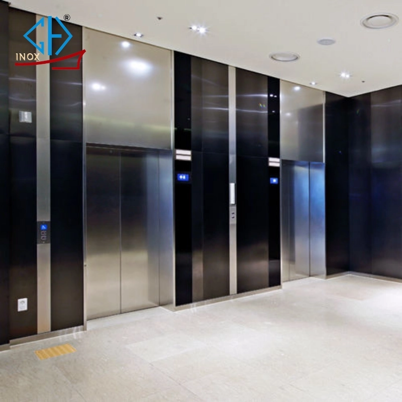 Ứng dụng inox đen ốp thang máy khách sạn