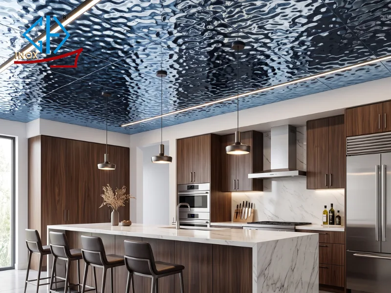 inox sóng nước ốp trần inox sóng nước ốp trần