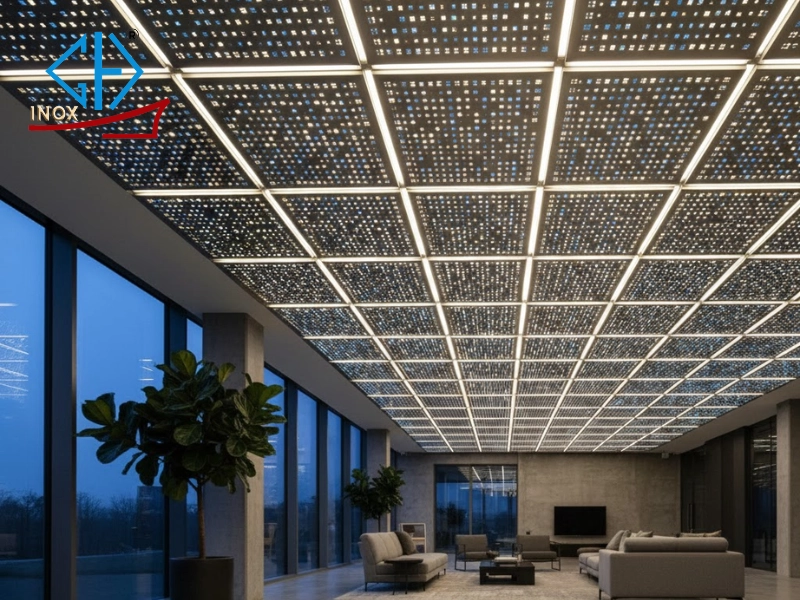 Trần inox đục lỗ là gì?