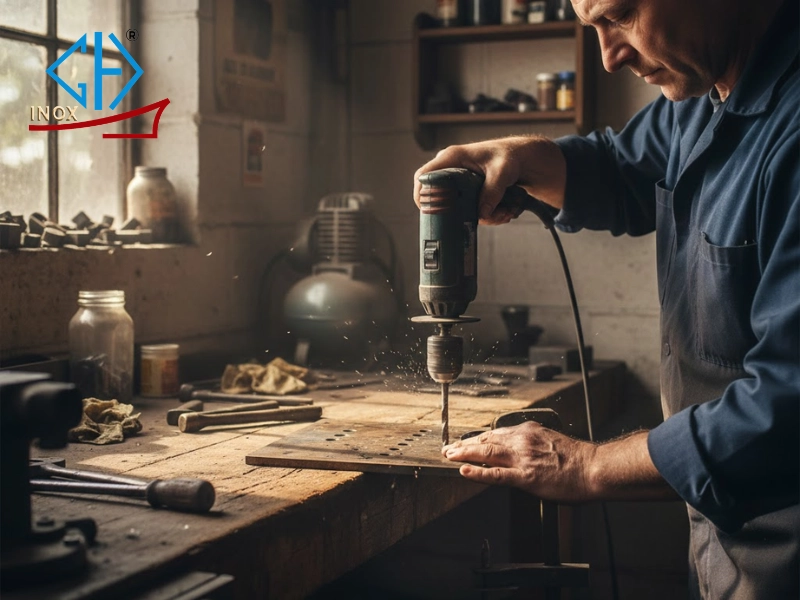 Công nghệ đục lỗ kim loại bằng cơ khí thủ công