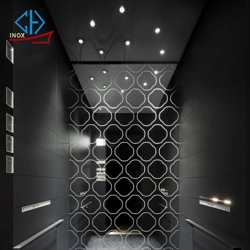 Cabin inox đen hoa văn tổ ong