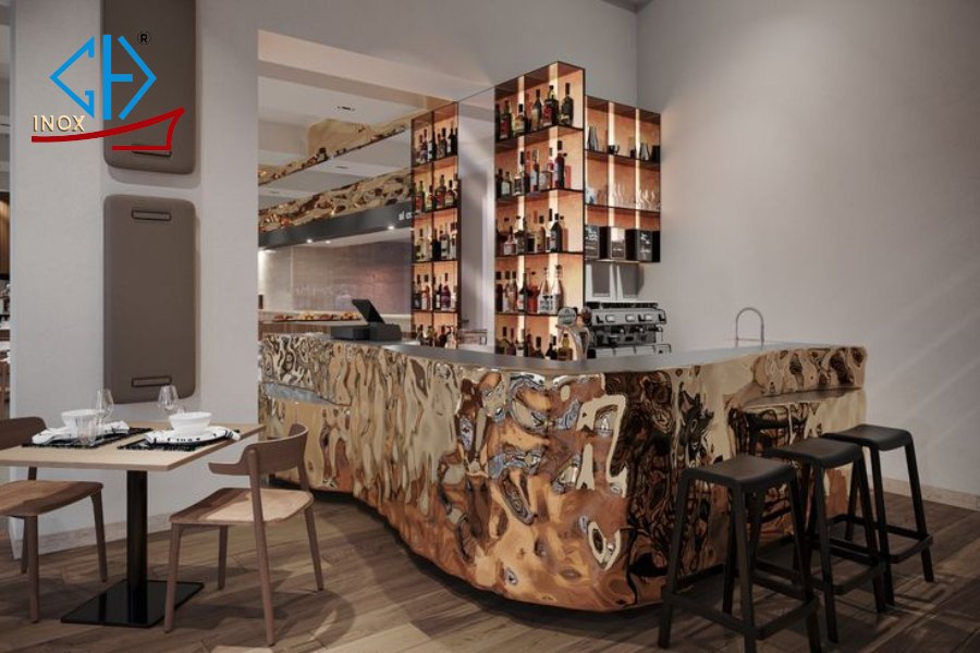 9+ Mẫu Inox Ốp Quầy Bar Cao Cấp Tăng Thẩm Mỹ Không Gian