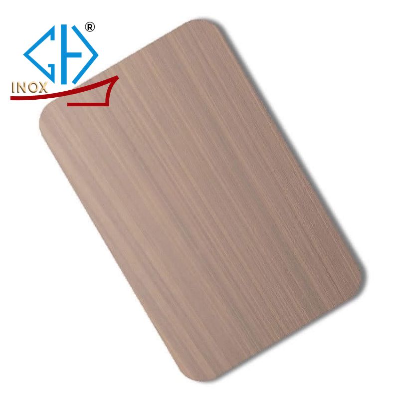 Tấm Inox Vàng Hồng Xước
