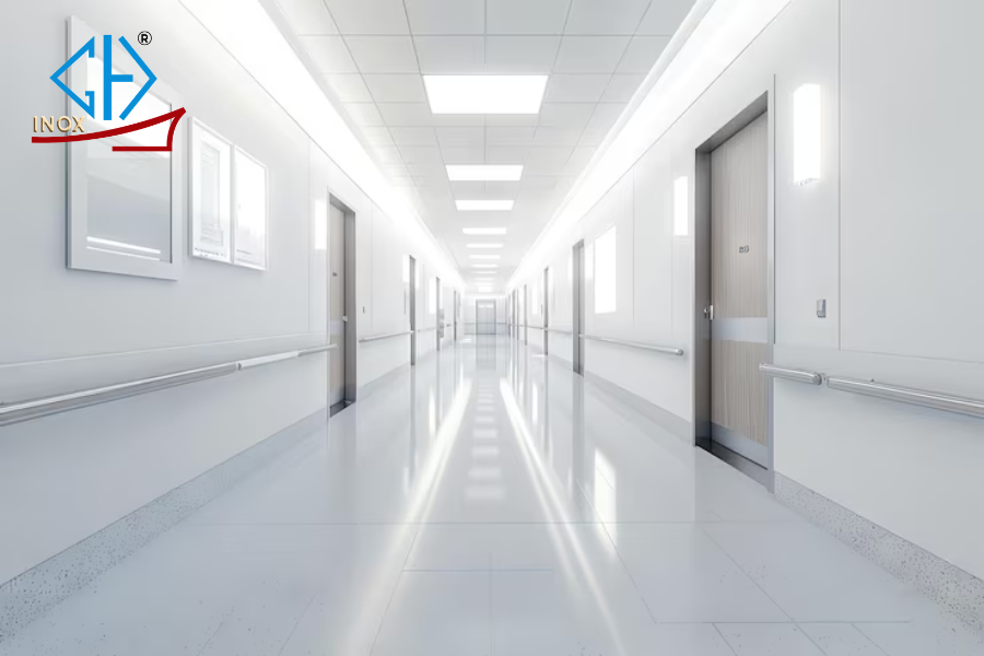 Sàn Inox Chống Trượt Hành Lang - An Toàn Tuyệt Đối, Giá Rẻ