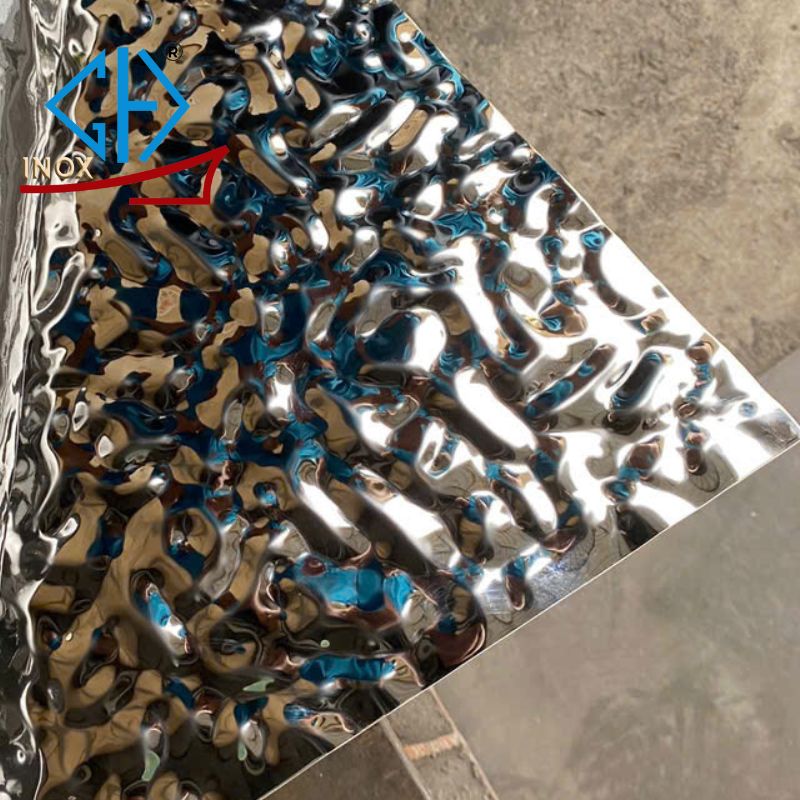 inox sóng nước màu trắng vân nhỏ