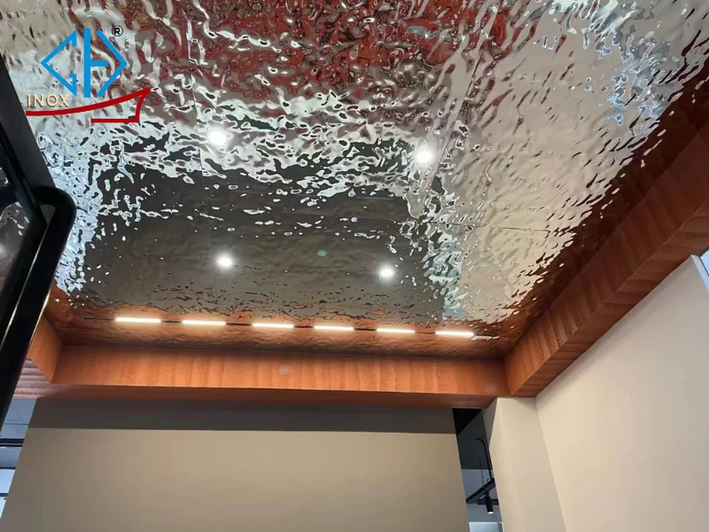 tấm inox ốp trần