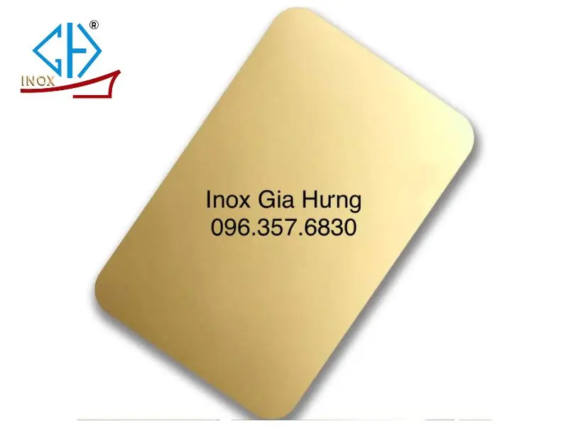 tấm inox vân cát champagne