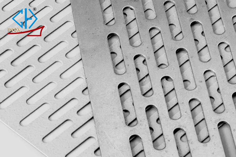 Tấm Inox Đục Lỗ Elip Thiết Kế Sang Trọng, Chống Ăn Mòn