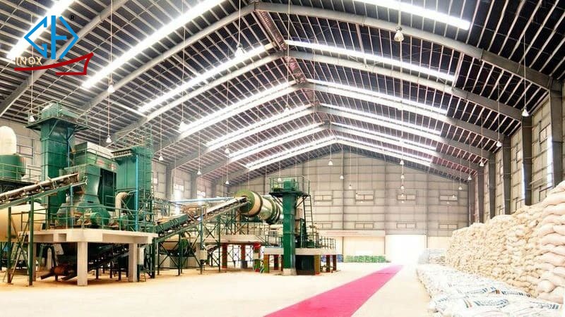 Ứng dụng kết cấu thép trong xây dựng nhà máy sản xuất phân bón