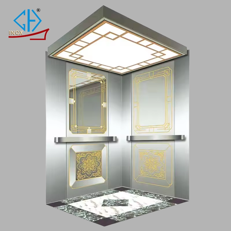 Mẫu inox gương hoa văn ô vuông tạo điểm nhấn hiện đại cho không gian nội thất văn phòng