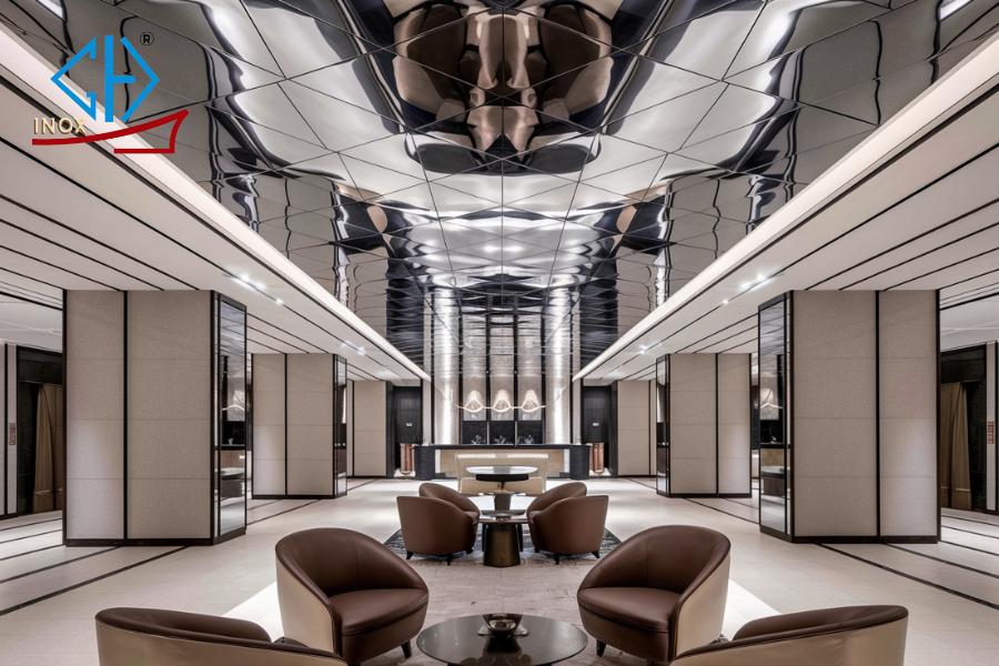 9+ Tấm Inox Ốp Trần Đẹp, Sang Trọng | Giá Tốt Nhất
