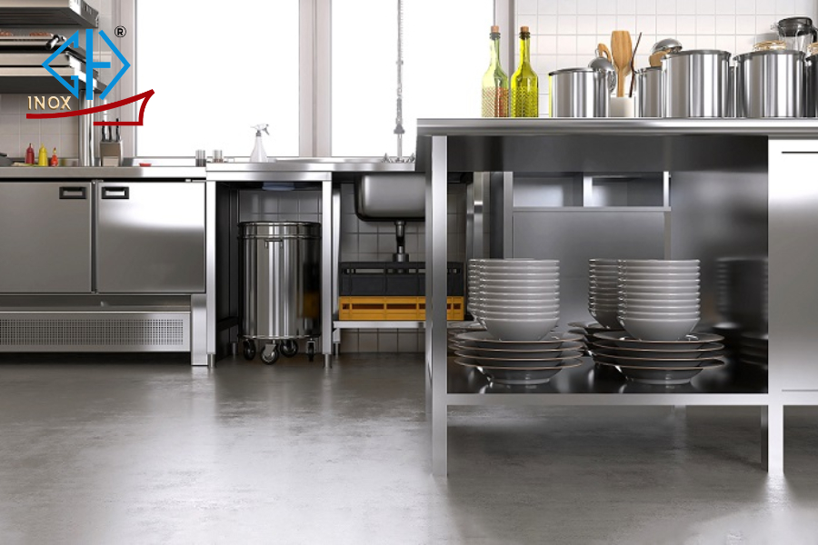 Sàn Inox Chống Trượt Nhà Bếp Công Nghiệp - Chống Ăn Mòn
