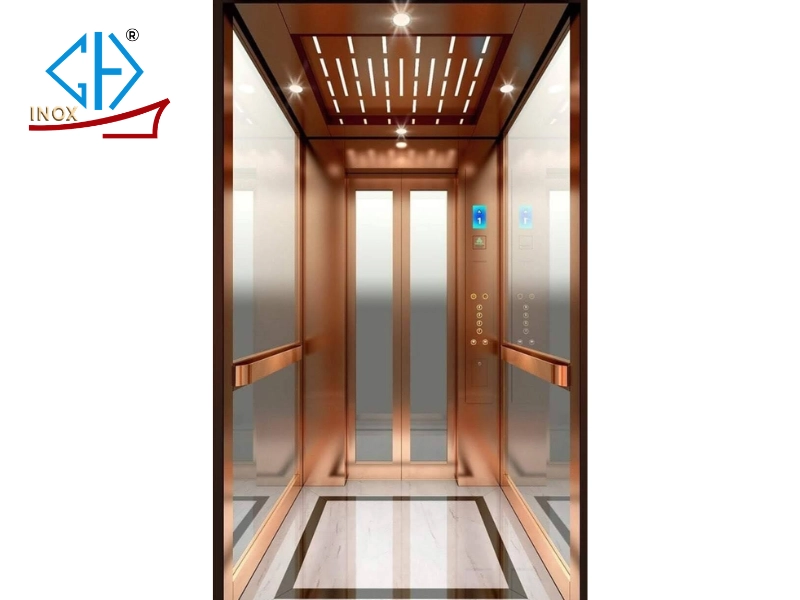 Ưu điểm vượt trội của tấm inox thang máy xước đồng trong kiến trúc