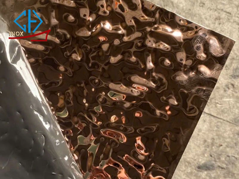 Tấm Inox sóng nước đồng