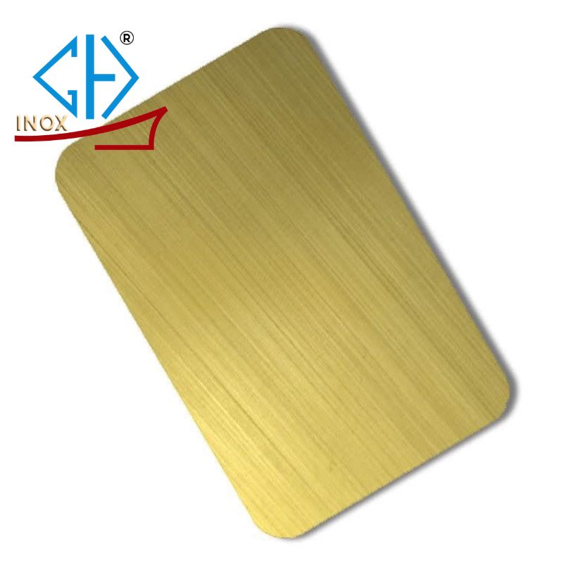 Tấm Inox Xước Vàng