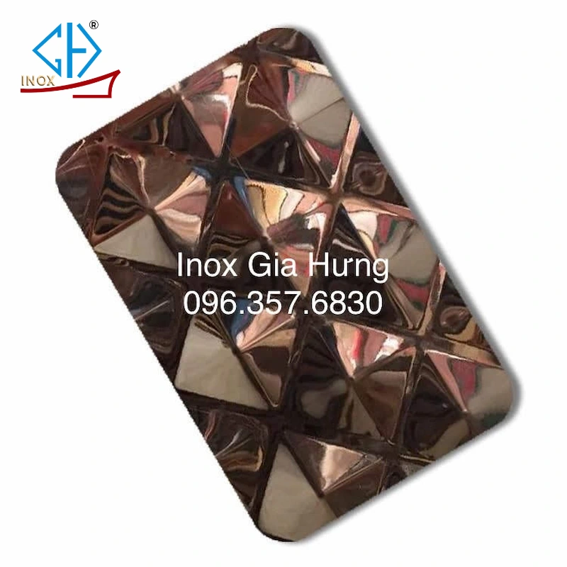 Inox 3D vàng hồng rất được ưa chuộng