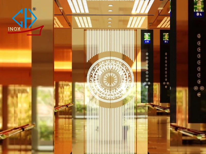 Các công trình lớn ưu tiên tấm inox thang máy hoa văn trống đồng để tạo dấu ấn bản sắc văn hóa