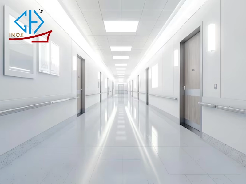 Ưu điểm khi sử dụng sàn inox chống trượt hành lang