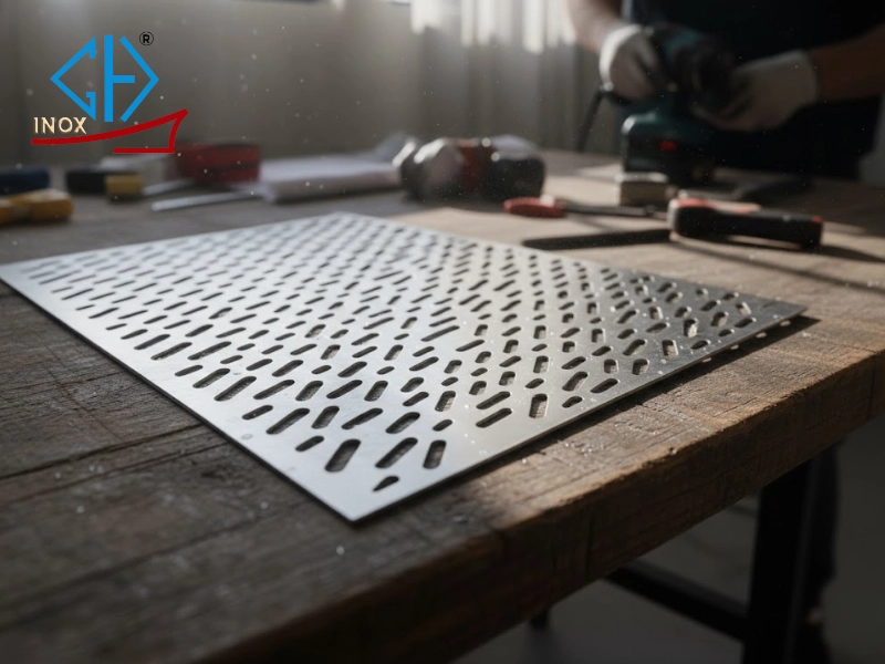 Tại sao tấm inox đục lỗ elip trở thành lựa chọn hàng đầu cho các công trình?