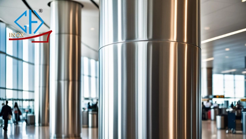 Ưu điểm vượt trội khi sử dụng tấm inox ốp cột