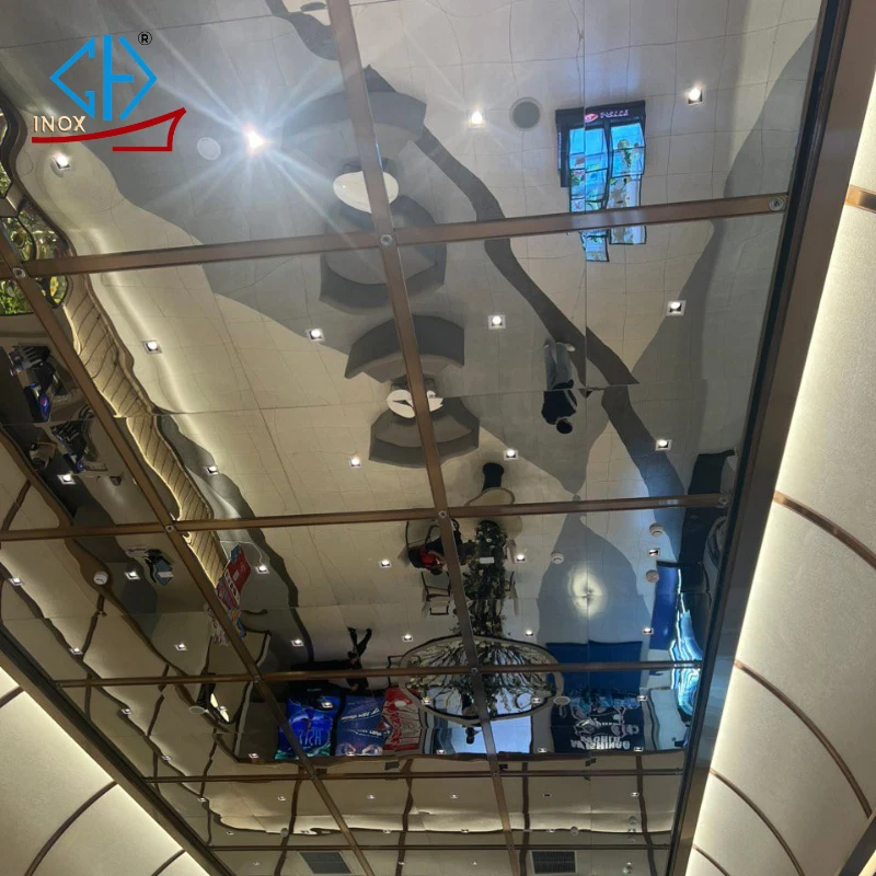 inox gương ốp trần