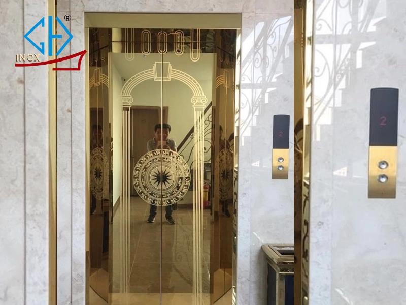 Inox Gia Hưng cung cấp inox thang máy hoa văn đẹp