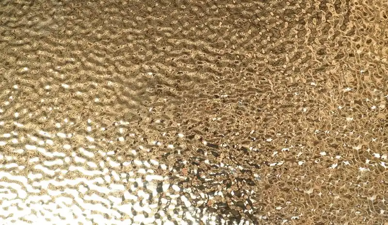 tấm inox sóng nước vàng